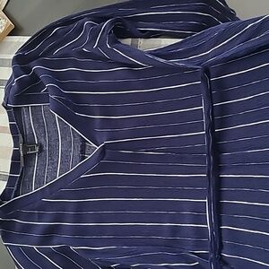 Navy Blue Striped Dress